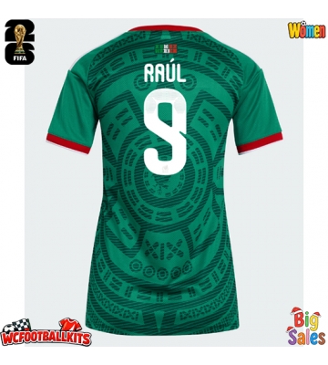 Mexico Raul Jimenez #9 Replica Home Stadium Shirt for Women World Cup 2026 Short Sleeve
